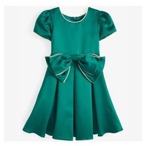 Worn Once-Toddler Girls Satin Bow Sleeveless Party Dress